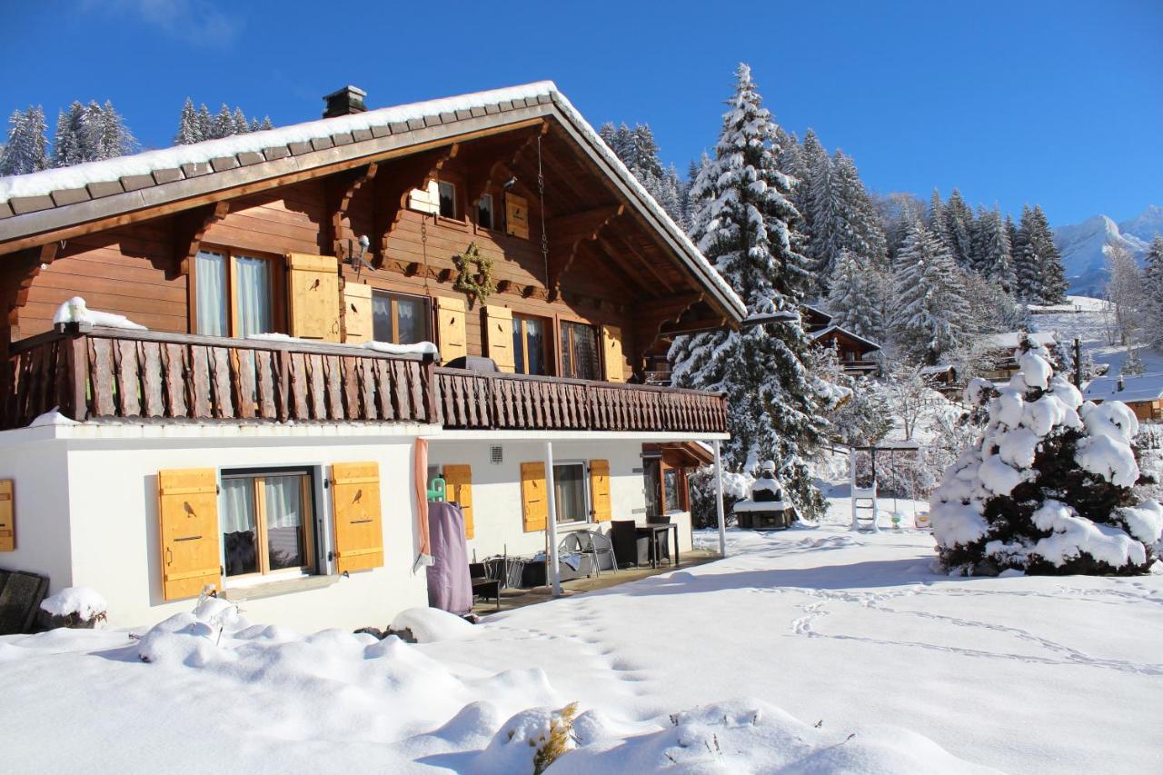 Chalet Le Slalom Arveyes Exteriör bild